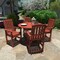 Highwood Usa Lehigh 5pc Round Counter Height Outdoor Patio Furniture Dining Set AD-CNL48-RED - alternate 2